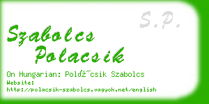 szabolcs polacsik business card